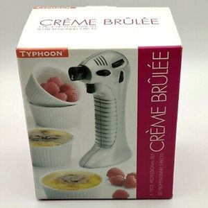 Typhoon 5 Piece Creme Brulee Torch & 4 Ramekins Set!! Dessert At Home - NEW